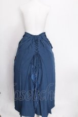 画像2: Ozz oneste / 霧蝶刺繍入り袴風プリーツスカート  紺 S-26-08-10-049-OO-SK-AS-ZS (2)