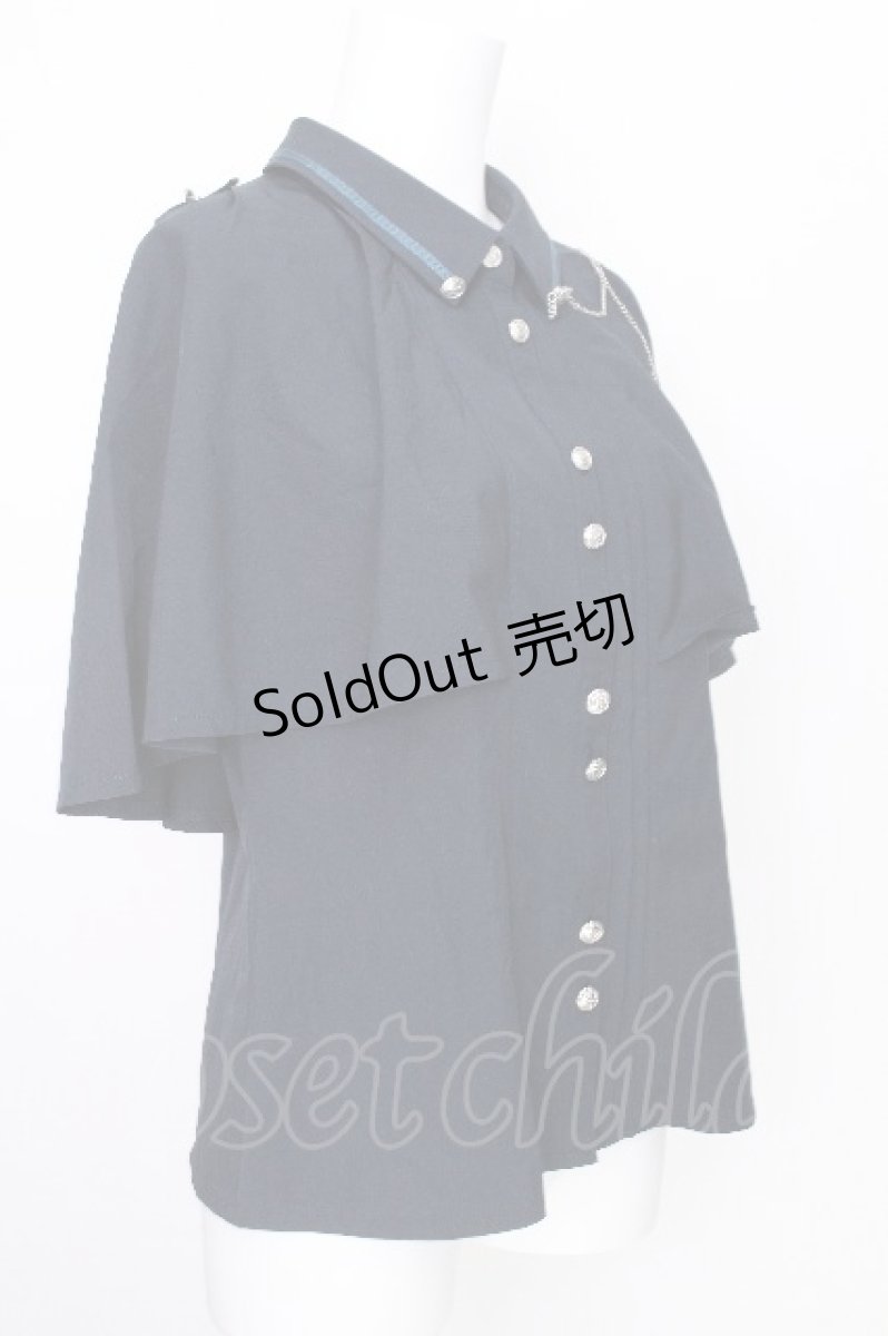 画像3: axes femme POETIQUE / バックレースアップロングブラウス  ブルー S-26-08-10-009-AX-BL-HR-ZS (3)