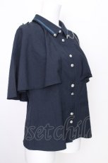 画像3: axes femme POETIQUE / バックレースアップロングブラウス  ブルー S-26-08-10-009-AX-BL-HR-ZS (3)