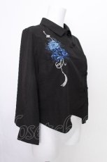 画像3: axes femme / 彼岸花柄ショートシャツ  黒 S-26-08-10-011-AX-BL-HR-ZS (3)