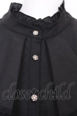 画像4: axes femme / 綿混ラッフルフリルブラウス  黒 S-26-08-10-012-AX-BL-HR-ZS (4)