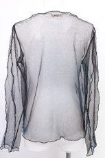 画像2: axes femme / 総チュールトップス  黒ｘブルー S-26-08-10-014-AX-TO-HR-ZS (2)