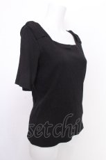 画像3: axes femme / リボン付スクエアネックプルオーバー  黒 S-26-08-10-015-AX-TO-AS-ZS (3)