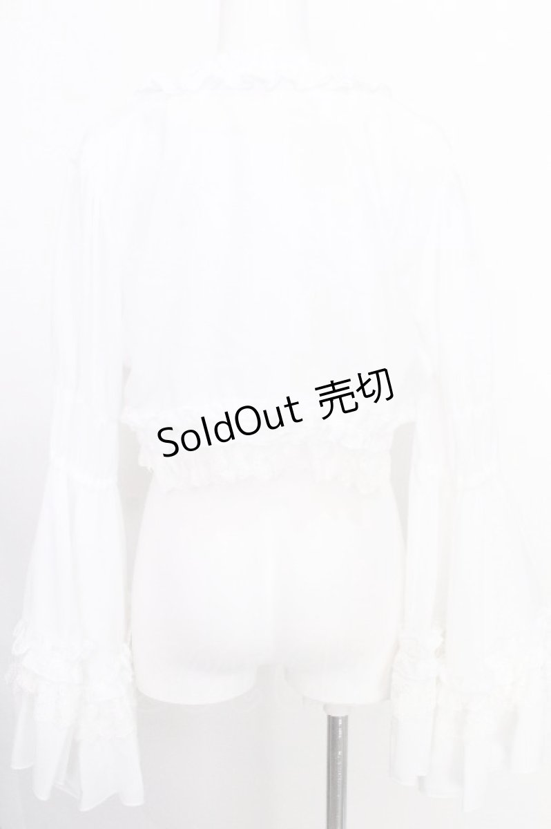 画像2: ATELIER PIERROT / Princess Sleeve Bolero　ボレロ  白 S-26-08-10-016-EL-TO-AS-ZS (2)