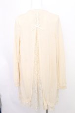 画像2: axes femme / バックレースロングカーディガン  オフ S-26-08-10-018-AX-TO-AS-ZS (2)