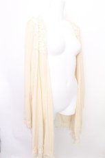 画像3: axes femme / バックレースロングカーディガン  オフ S-26-08-10-018-AX-TO-AS-ZS (3)