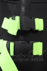 画像4: ACDC RAG / 渦雷キモノジャケット  黒ｘ黄緑 S-26-08-10-021-PU-JA-AS-ZS (4)