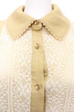 画像4: axes femme POETIQUE / レース切替ワンピース  イエロー S-26-08-10-027-AX-OP-AS-ZS (4)