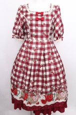 画像1: axes femme kawaii / ベリーズピクニックワンピース  赤 S-26-08-10-028-AX-OP-AS-ZS (1)