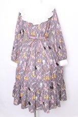 画像1: Melody BasKet / ちいさなぬいぐるみヨークワンピース  グレイッシュパープル S-26-08-11-031-LO-OP-HR-ZS (1)