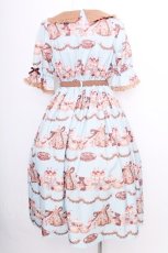 画像2: axes femme kawaii / お菓子の家柄ワンピース  ミント S-26-08-11-033-AX-BL-HR-ZS (2)