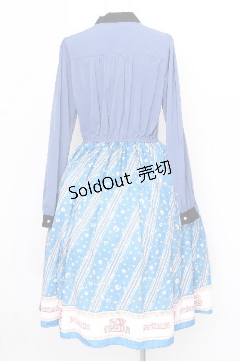 画像2: axes femme POETIQUE / カップヌードルレトロワンピース  ブルー S-26-08-11-044-AX-OP-HR-ZS (2)