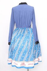 画像2: axes femme POETIQUE / カップヌードルレトロワンピース  ブルー S-26-08-11-044-AX-OP-HR-ZS (2)