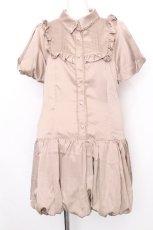 画像1: axes femme POETIQUE / バルーンデザインフリルチュニ  ベージュ S-26-08-11-047-AX-OP-AS-ZS (1)