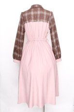 画像2: axes femme POETIQUE / チェックバイカラーワンピース  ピンク S-26-08-11-049-AX-OP-SZ-ZS (2)