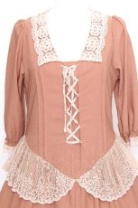 画像3: axes femme / レース切替ワンピース M ブラウン S-26-08-11-014-AX-PA-HR-ZS (3)