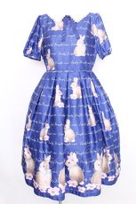 画像1: Emily Temple cute / Bloom Rabbitワンピース  ネイビー S-26-08-11-024-ET-OP-HR-ZS (1)