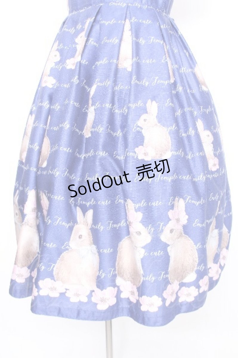 画像3: Emily Temple cute / Bloom Rabbitワンピース  ネイビー S-26-08-11-024-ET-OP-HR-ZS (3)