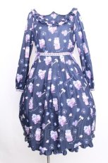画像1: Emily Temple cute / Violet Sugarワンピース  紺 S-26-08-11-026-ET-OP-AS-ZS (1)