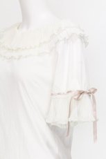 画像3: axes femme POETIQUE / プリーツフリル襟カットプルオーバー  白 S-26-08-13-003-AX-TO-AS-ZS (3)