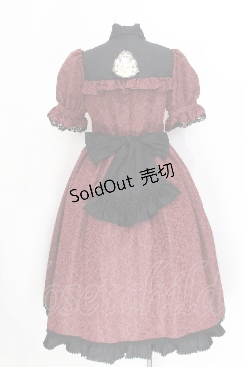 画像2: ALICE and the PIRATES / Gentildonnaワンピース  ワインｘ黒 S-26-08-13-041-PA-OP-AS-ZS (2)