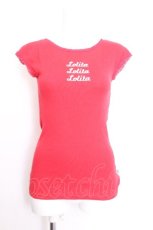 画像1: Katie / FORTUNE GIRL french sleeve Tee XS 赤 S-26-08-13-1026-LO-TO-TE-ZS (1)