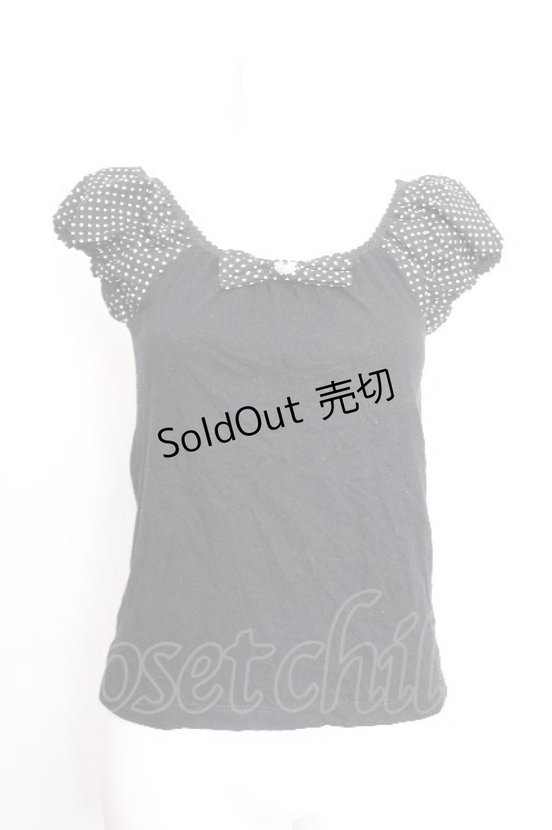 画像1: MILK / LOVE MINI パフ TEE  黒 S-26-08-13-1027-ML-TO-TE-ZS (1)