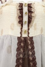 画像5: axes femme / 単色パネルシャーリングチュニ  オフｘブラウン S-26-08-13-1028-AX-OP-AS-ZS (5)