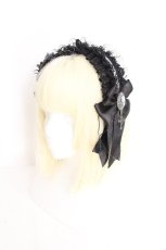 画像1: GOTH / バラｘカメオリボンカチューシャ  黒 S-26-08-13-1006-GO-AC-HR-ZS (1)