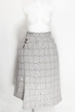 画像1: axes femme / 花刺繍チェック柄スカート  ブラウン S-26-08-13-1043-AX-SK-AS-ZS (1)