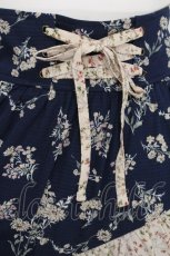 画像4: axes femme / フラワー柄エスカルゴスカート  紺 S-26-08-13-1051-AX-SK-AS-ZS (4)