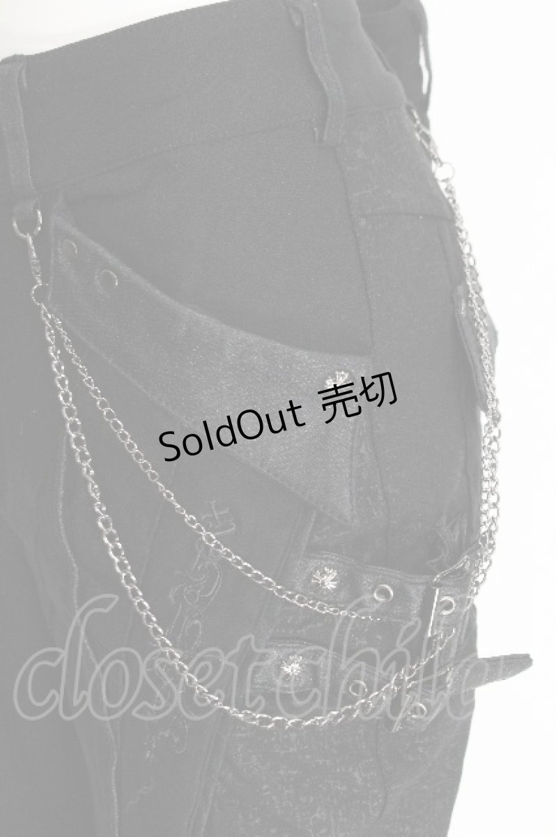 画像5: Ozz Croce / サイド2連ベルトデザインパンツ  黒 S-26-08-13-1060-OO-PA-HR-ZS (5)