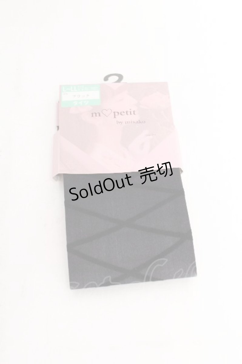 画像1: m petit by misako / AMレースアップシアータイツ  黒 S-26-08-13-1002-LO-ZA-HR-ZS (1)