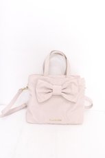画像1: Maison de FLEUR / リボン3ルーム2Wayトートバッグ  ピンク S-26-08-13-1017-LO-BG-HR-ZS (1)