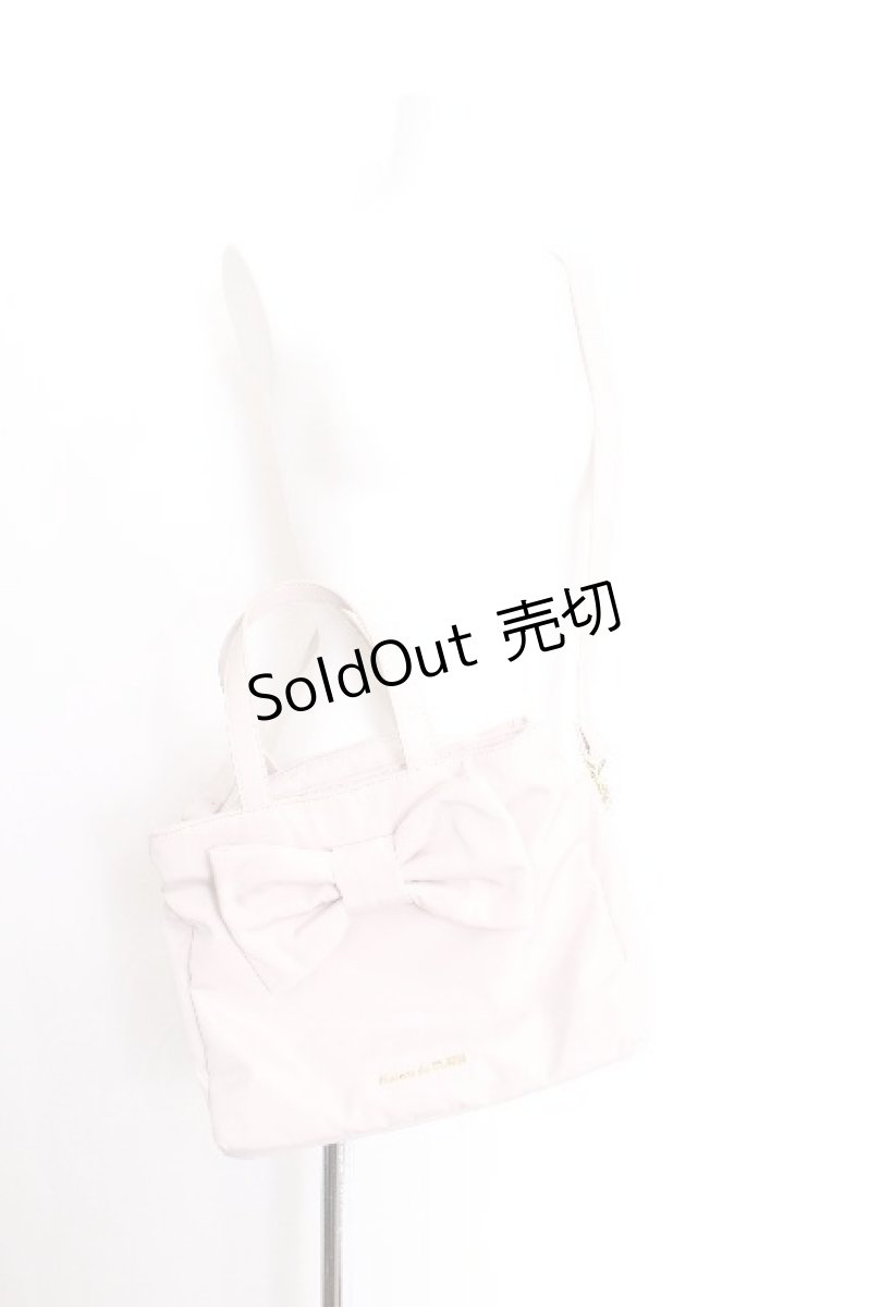 画像5: Maison de FLEUR / リボン3ルーム2Wayトートバッグ  ピンク S-26-08-13-1017-LO-BG-HR-ZS (5)