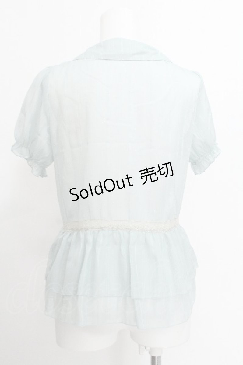 画像4: axes femme / レースデザインブラウス  グリーン S-26-08-13-1021-AX-BL-AS-ZS (4)