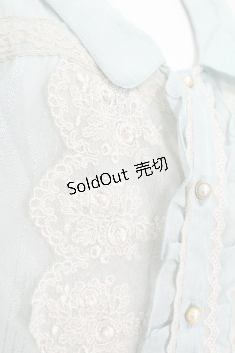 画像5: axes femme / レースデザインブラウス  グリーン S-26-08-13-1021-AX-BL-AS-ZS (5)
