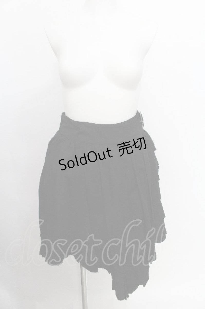 画像1: PEACE NOW / ティアードイレヘムスカート  黒 S-26-08-14-045-PU-SK-HR-ZS (1)