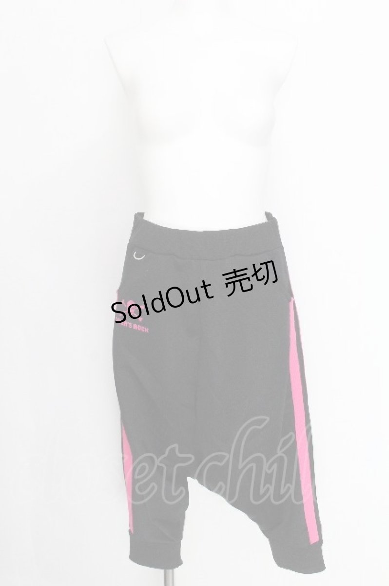 画像1: LOVER'S ROCK / ジャージハーフパンツ  黒ｘピンク S-26-08-14-051-PU-PA-AS-ZS (1)