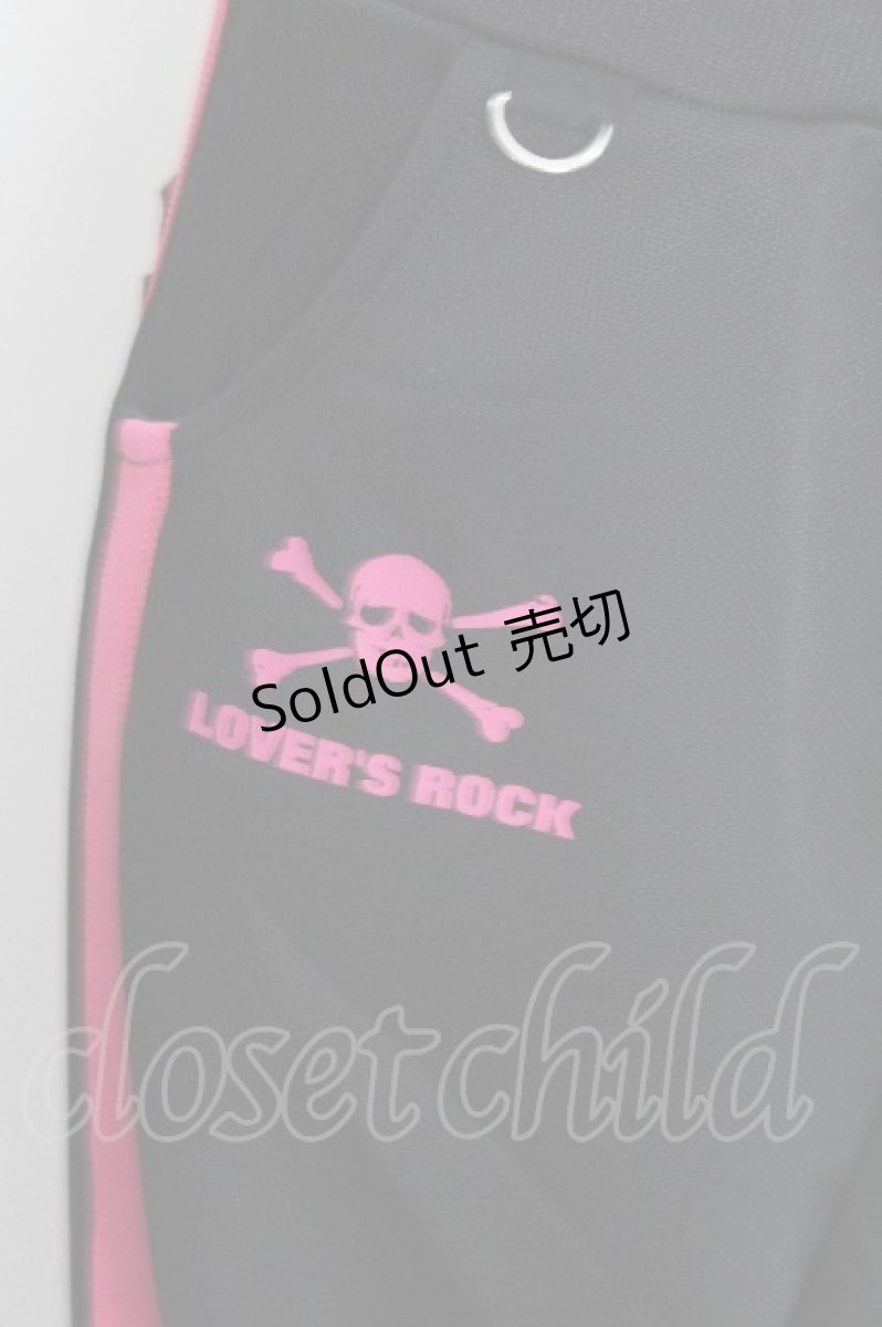 画像4: LOVER'S ROCK / ジャージハーフパンツ  黒ｘピンク S-26-08-14-051-PU-PA-AS-ZS (4)