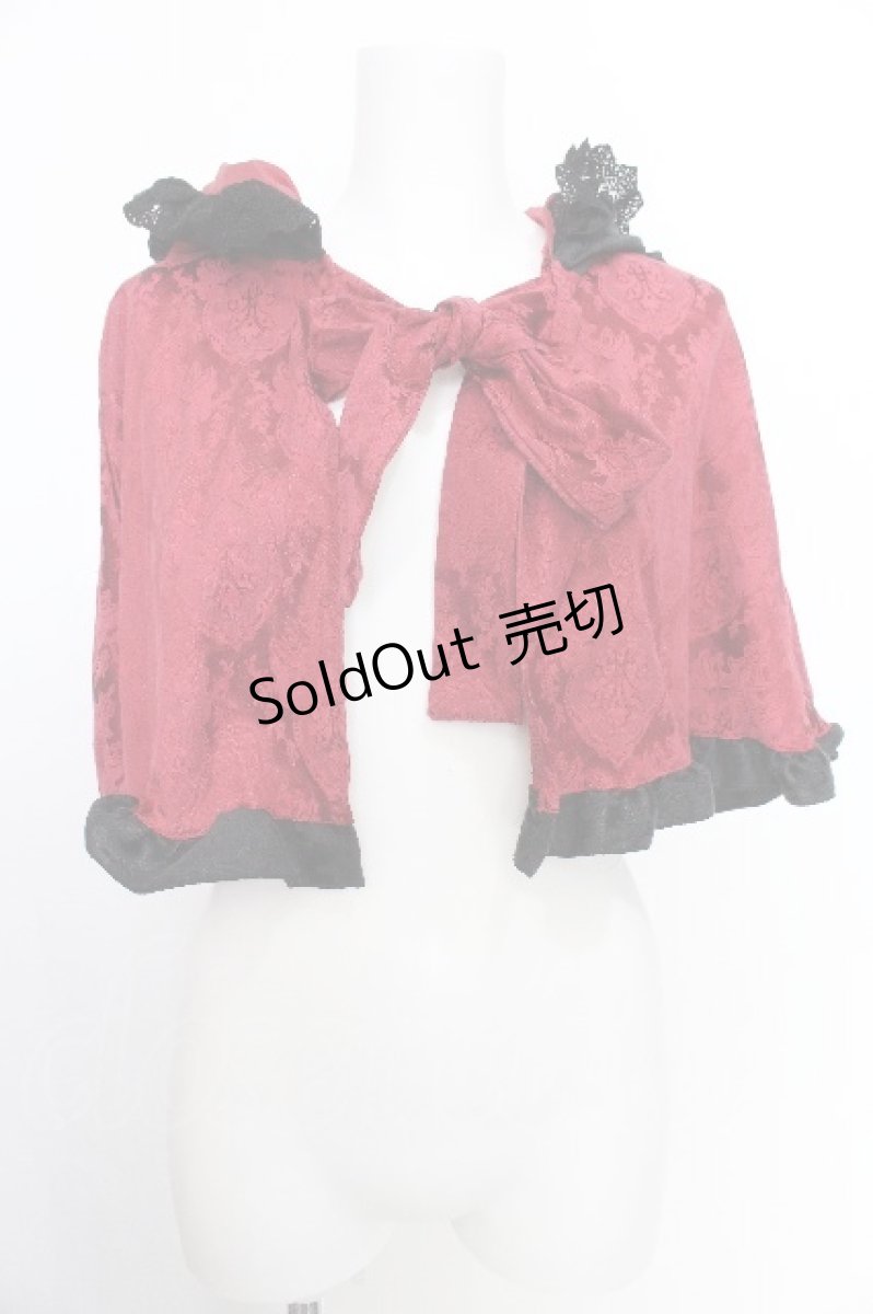 画像1: ATELIER PIERROT / 薔薇色の憤怒ケープ  レッド S-26-08-14-013-EL-JA-HR-ZS (1)
