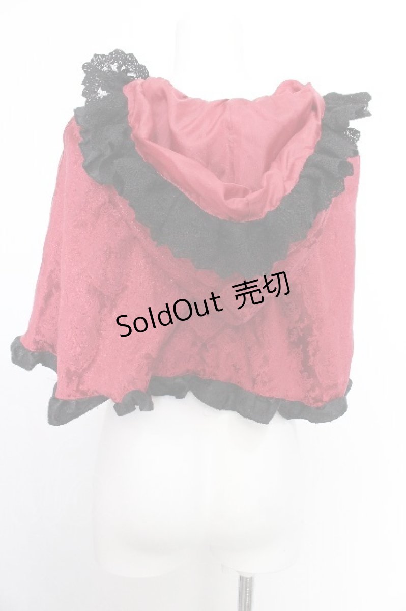 画像2: ATELIER PIERROT / 薔薇色の憤怒ケープ  レッド S-26-08-14-013-EL-JA-HR-ZS (2)