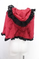 画像2: ATELIER PIERROT / 薔薇色の憤怒ケープ  レッド S-26-08-14-013-EL-JA-HR-ZS (2)