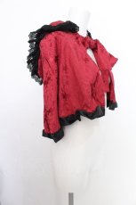 画像3: ATELIER PIERROT / 薔薇色の憤怒ケープ  レッド S-26-08-14-013-EL-JA-HR-ZS (3)