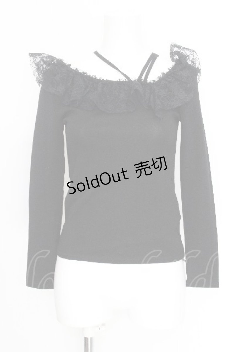 画像1: MR / レースカットソー  黒 S-26-08-14-021-PU-TO-AS-ZS (1)