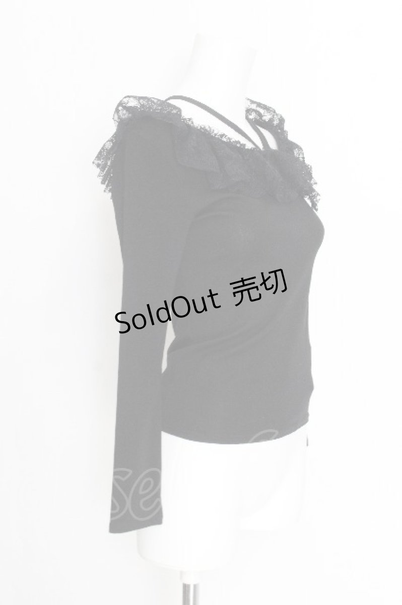 画像3: MR / レースカットソー  黒 S-26-08-14-021-PU-TO-AS-ZS (3)