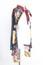 画像3: Royal Princess Alice / お狐さまと彼岸花・たまコラボ 蝶々振袖ボレロ  黒ｘ赤 S-26-08-14-023-LO-CO-HR-ZS (3)