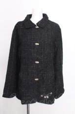 画像1: NieR Clothing / ラメツイードジャケット  黒 S-26-08-18-031-PU-JA-AS-ZS (1)