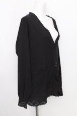 画像3: NieR Clothing / ポケット刺繍カーディガン  黒 S-26-08-18-035-PU-TO-AS-ZS (3)