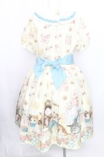 画像2: Double sweet Lolita（海外ロリータブランド） / 猫柄ワンピース XL イエロー S-26-08-18-044-LO-OP-HR-ZS (2)